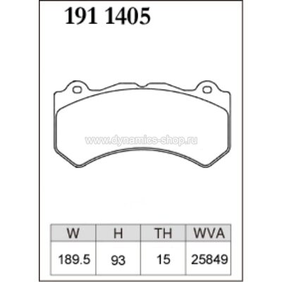 DIXCEL Z-191 1405 Колодки Z type передние для CHEVROLET Camaro I Corvette, JEEP Grand Cherokee SRT8 DIXCEL Z-191 1405 Колодки Z type передние для CHEVROLET Camaro I Corvette, JEEP Grand Cherokee SRT8
