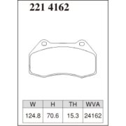 DIXCEL ES-221 4162 Колодки Extra Speed передние для RENAULT Clio RS I Megane, ALFA ROMEO MiTo, ABARTH Grande Punto