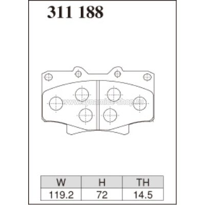 DIXCEL EC-311 188 Колодки Extra Cruise передние для TOYOTA Land Cruiser 80 ランドクルーザー I Cygnus DIXCEL EC-311 188 Колодки Extra Cruise передние для TOYOTA Land Cruiser 80 ランドクルーザー I Cygnus