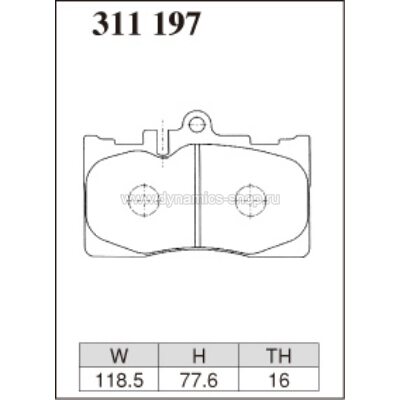 DIXCEL ES-311 197 Pads Extra Speed front for TOYOTA Celsior (UCF30, UCF31), LEXUS LS430 DIXCEL ES-311 197 Pads Extra Speed front for TOYOTA Celsior (UCF30, UCF31), LEXUS LS430
