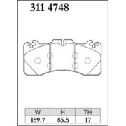 DIXCEL ES-311 4748 Колодки Extra Speed передние для LEXUS GS F (URL10) I LS460 (USF40) Version SZ (6POT)