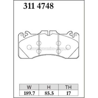 DIXCEL ES-311 4748 Колодки Extra Speed передние для LEXUS GS F (URL10) I LS460 (USF40) Version SZ (6POT) DIXCEL ES-311 4748 Колодки Extra Speed передние для LEXUS GS F (URL10) I LS460 (USF40) Version SZ (6POT)