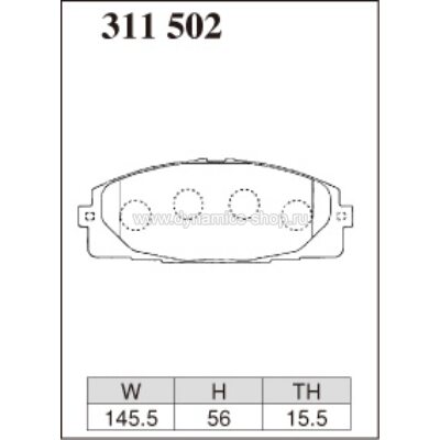DIXCEL EC-311 502 Колодки Extra Cruise передние для TOYOTA HiAce ハイエース DIXCEL EC-311 502 Колодки Extra Cruise передние для TOYOTA HiAce ハイエース