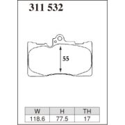 DIXCEL S-311 532 Колодки S type передние для TOYOTA Crown, LEXUS GS I RC