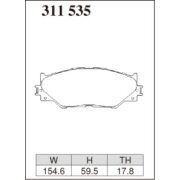 DIXCEL ES-311 535 Колодки Extra Speed передние для LEXUS IS250 I IS300h