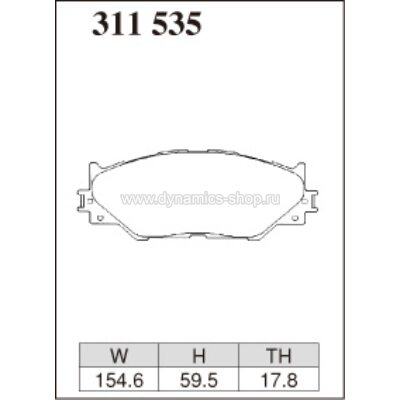 DIXCEL ES-311 535 Колодки Extra Speed передние для LEXUS IS250 I IS300h DIXCEL ES-311 535 Колодки Extra Speed передние для LEXUS IS250 I IS300h
