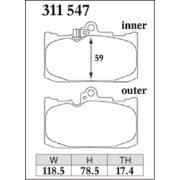 DIXCEL ES-311 547 Колодки Extra Speed передние для TOYOTA Mark X, LEXUS GS I IS I RC