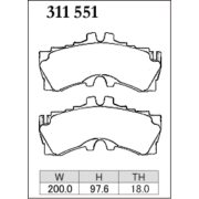 DIXCEL M-311 551 Колодки M type передние для LEXUS LC500 I LC500h (URZ100, GWZ100)