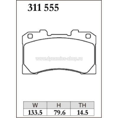 DIXCEL RE-311 555 Колодки RE type передние для TOYOTA GR Yaris ヤリス I RC・18 inch wheel DIXCEL RE-311 555 Колодки RE type передние для TOYOTA GR Yaris ヤリス I RC・18 inch wheel