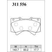 DIXCEL Z-311 556 Колодки Z type передние для TOYOTA Land Cruiser 200 I Tundra I Sequoia, LEXUS LX450D I LX570