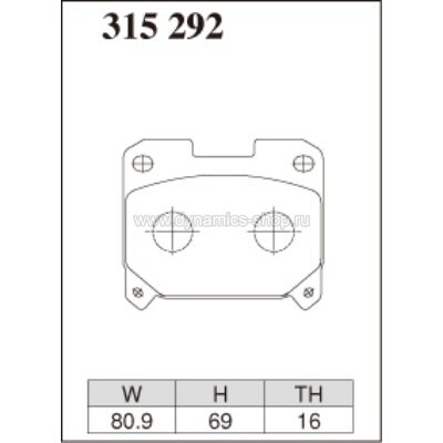 DIXCEL S-315 292 Колодки S type задние для TOYOTA Supra I Celica セリカ (ST205 I GT-FOUR) DIXCEL S-315 292 Колодки S type задние для TOYOTA Supra I Celica セリカ (ST205 I GT-FOUR)