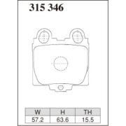 DIXCEL ES-315 346 Колодки Extra Speed задние для TOYOTA Altezza I Mark 2, LEXUS GS, IS