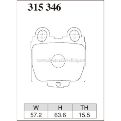 DIXCEL ES-315 346 Колодки Extra Speed задние для TOYOTA Altezza I Mark 2, LEXUS GS, IS DIXCEL ES-315 346 Колодки Extra Speed задние для TOYOTA Altezza I Mark 2, LEXUS GS, IS