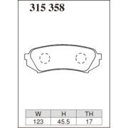 DIXCEL ES-315 358 Колодки Extra Speed задние для TOYOTA Land Cruiser 100, LEXUS LX 470 (UZJ100)