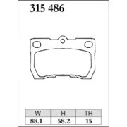 DIXCEL ES-315 486 Колодки Extra Speed задние для TOYOTA Crown クラウン (GRS180) I Majesta I Mark X マークX, LEXUS GS I IS