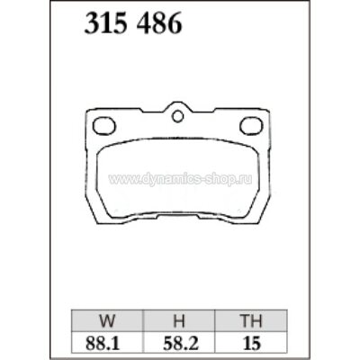 DIXCEL ES-315 486 Pads Extra Speed rear for TOYOTA Crown クラウン (GRS180) I Majesta I Mark X マークX, LEXUS GS I IS DIXCEL ES-315 486 Pads Extra Speed rear for TOYOTA Crown クラウン (GRS180) I Majesta I Mark X マークX, LEXUS GS I IS