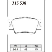 DIXCEL ES-315 538 Колодки Extra Speed задние для TOYOTA Camry I Rav4 I Mark X ZIO マークX ジオ