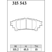 DIXCEL ES-315 543 Колодки Extra Speed задние для TOYOTA Crown I Prius α I Sienta シエンタ LEXUS GS I IS I RC