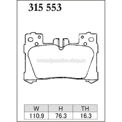 DIXCEL M-315 553 Колодки M type задние для LEXUS LC Convertible (_Z10_) I LS (_F5_) DIXCEL M-315 553 Колодки M type задние для LEXUS LC Convertible (_Z10_) I LS (_F5_)