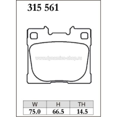 DIXCEL Z-315 561 Колодки Z type задние для TOYOTA GR Yaris ヤリス (GXPA16) I RC・17, 18 inch wheel I RZ・RZハイパフォーマンス DIXCEL Z-315 561 Колодки Z type задние для TOYOTA GR Yaris ヤリス (GXPA16) I RC・17, 18 inch wheel I RZ・RZハイパフォーマンス