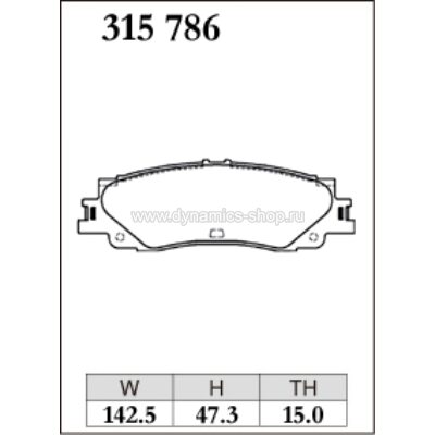 DIXCEL ES-315 786 Pads Extra Speed rear for TOYOTA Land Cruiser 300, LEXUS LX500d I LX600 DIXCEL ES-315 786 Pads Extra Speed rear for TOYOTA Land Cruiser 300, LEXUS LX500d I LX600