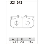 DIXCEL ES-321 262 Колодки Extra Speed передние для NISSAN Fairlady Z I Skyline I Silvia I 300ZX (OEM 4POT SUMITOMO)
