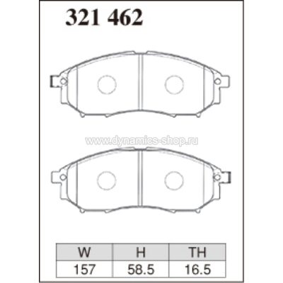 DIXCEL ES-321 462 Колодки Extra Speed передние для NISSAN Fairlady Z I Skyline I Murano, INFINITI EX I FX I G I M DIXCEL ES-321 462 Колодки Extra Speed передние для NISSAN Fairlady Z I Skyline I Murano, INFINITI EX I FX I G I M