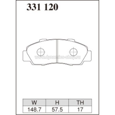 DIXCEL ES-331 120 Колодки Extra Speed передние для HONDA Accord I Civic I CR-V I Integra (DC2, DC5) I Legend DIXCEL ES-331 120 Колодки Extra Speed передние для HONDA Accord I Civic I CR-V I Integra (DC2, DC5) I Legend