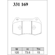 DIXCEL S-331 169 Колодки S type передние для HONDA Civic シビック Type R (FD2) 05/09～
