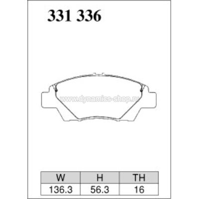 DIXCEL ES-331 336 Pads Extra Speed front for HONDA CR-Z (ZF) I FIT I Insight I Freed I Shuttle DIXCEL ES-331 336 Pads Extra Speed front for HONDA CR-Z (ZF) I FIT I Insight I Freed I Shuttle