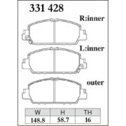 DIXCEL ES-331 428 Колодки Extra Speed передние для HONDA Accord I HR-V I Odyssey オデッセイI Stepwgn ステップワゴン