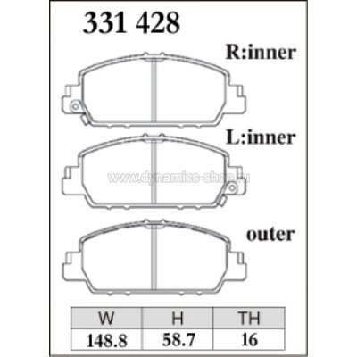 DIXCEL ES-331 428 Колодки Extra Speed передние для HONDA Accord I HR-V I Odyssey オデッセイI Stepwgn ステップワゴン DIXCEL ES-331 428 Колодки Extra Speed передние для HONDA Accord I HR-V I Odyssey オデッセイI Stepwgn ステップワゴン