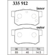 DIXCEL ES-335 912 Колодки Extra Speed задние для HONDA S660 (JW5)