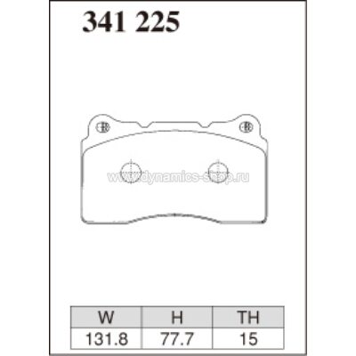 DIXCEL ES-341 225 Колодки Extra Speed передние для MITSUBISHI Lancer Evolution EVO DIXCEL ES-341 225 Колодки Extra Speed передние для MITSUBISHI Lancer Evolution EVO