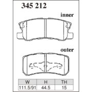DIXCEL ES-345 212 Колодки Extra Speed задние для MITSUBISHI Delica D:5 デリカ I Outlander I Galant