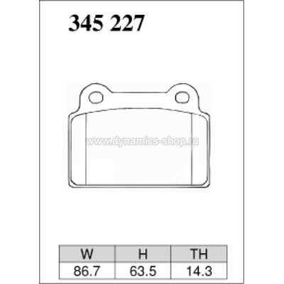DIXCEL S-345 227 Колодки S type задние для MITSUBISHI Lancer EVO X (BREMBO) DIXCEL S-345 227 Колодки S type задние для MITSUBISHI Lancer EVO X (BREMBO)
