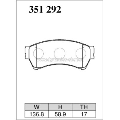 DIXCEL EC-351 292 Колодки Extra Cruise передние для MAZDA 6 I Atenza Sedan アテンザ セダン DIXCEL EC-351 292 Колодки Extra Cruise передние для MAZDA 6 I Atenza Sedan アテンザ セダン