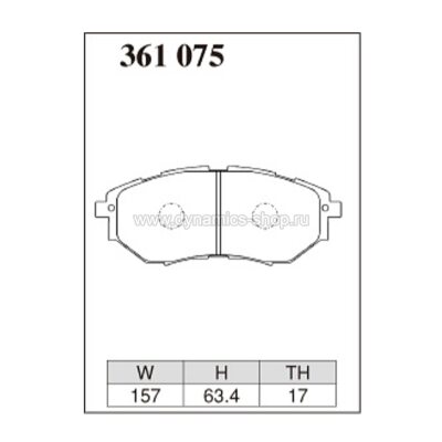 DIXCEL EC-361 075 Колодки Extra Cruise передние для SUBARU Impreza WRX (2014+) I Forester XT I Outback (3.6R 2010+) DIXCEL EC-361 075 Колодки Extra Cruise передние для SUBARU Impreza WRX (2014+) I Forester XT I Outback (3.6R 2010+)