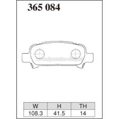 DIXCEL ES-365 084 Pads Extra Speed rear for SUBARU Impreza I Forester I Legacy I Outback, MITSUBISHI Lancer EVO X RS DIXCEL ES-365 084 Pads Extra Speed rear for SUBARU Impreza I Forester I Legacy I Outback, MITSUBISHI Lancer EVO X RS