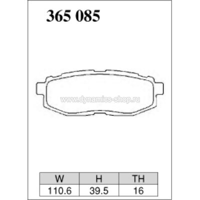 DIXCEL ES-365 085 Колодки Extra Speed задние для TOYOTA GT86, SUBARU Impreza I Forester XT I Legacy GT I Outback I BRZ DIXCEL ES-365 085 Колодки Extra Speed задние для TOYOTA GT86, SUBARU Impreza I Forester XT I Legacy GT I Outback I BRZ