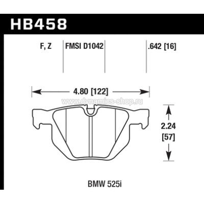 HAWK HB458F.642 Pads compound HPS rear for BMW X5 I X6 HAWK HB458F.642 Pads compound HPS rear for BMW X5 I X6