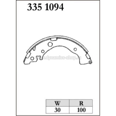 DIXCEL RGS-335 1094 Drum pads RGS type rear HONDA FIT I N-VAN (JJ1, JJ2) DIXCEL RGS-335 1094 Drum pads RGS type rear HONDA FIT I N-VAN (JJ1, JJ2)