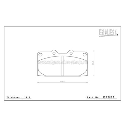 ENDLESS EP351SSY Pads front for SUBARU OEM 4POT SUMITOMO ENDLESS EP351SSY Pads front for SUBARU OEM 4POT SUMITOMO