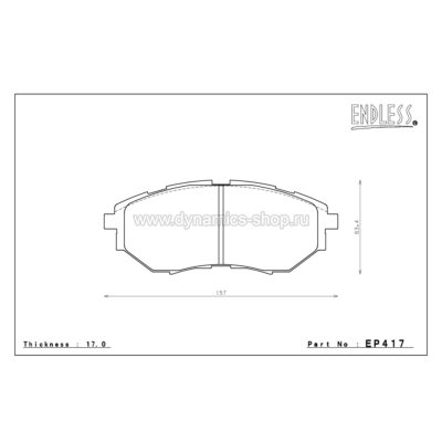 ENDLESS EP417SSY Тормозные колодки Super Street Y-sports передние для SUBARU WRX 2014+ I Forester XT I Outback 3.6R 2010+ ENDLESS EP417SSY Тормозные колодки Super Street Y-sports передние для SUBARU WRX 2014+ I Forester XT I Outback 3.6R 2010+