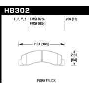 HAWK HB302P.700 Колодки Super Duty передние для FORD F-250 I F-350 I Excursion I Calipers ST-65