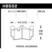 HAWK HB502F.606 Колодки compound HPS задние для PORSCHE Cayenne, AUDI Q7, VOLKSWAGEN Touareg