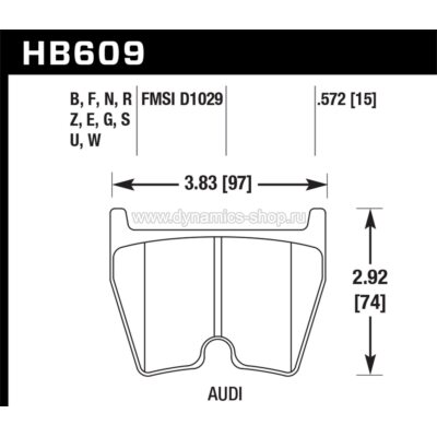 HAWK HB609B.572 Тормозные колодки compound HPS 5.0 I Street 5.0 передние для AUDI RS3 I RS4 I RSQ3 I R8 I TT HAWK HB609B.572 Тормозные колодки compound HPS 5.0 I Street 5.0 передние для AUDI RS3 I RS4 I RSQ3 I R8 I TT