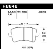 HAWK HB642F.658 Колодки compound HPS задние для AUDI A4 I A5 I A6 I A7 I A8 I Q5 I RS6