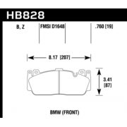 HAWK HB828B.760 Колодки compound HPS 5.0 I Street 5.0 передние для BMW M5 F10 I M6 F12 I F13 14-