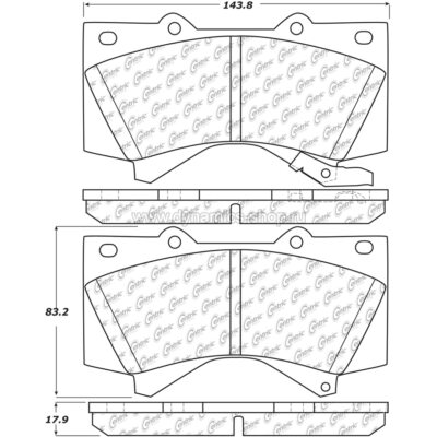 STOPTECH 105.13030 Колодки Posi Quiet передние для TOYOTA Land Cruiser 200 I Sequoia (II) I Tundra (II), LEXUS LX450D I LX570 STOPTECH 105.13030 Колодки Posi Quiet передние для TOYOTA Land Cruiser 200 I Sequoia (II) I Tundra (II), LEXUS LX450D I LX570